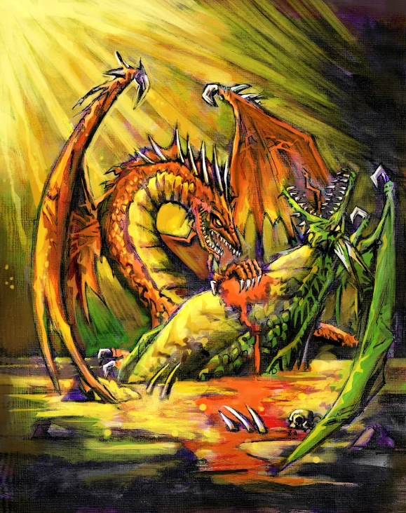 Ilustración de la baraja Dragón X